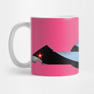 Blue rocket Mug